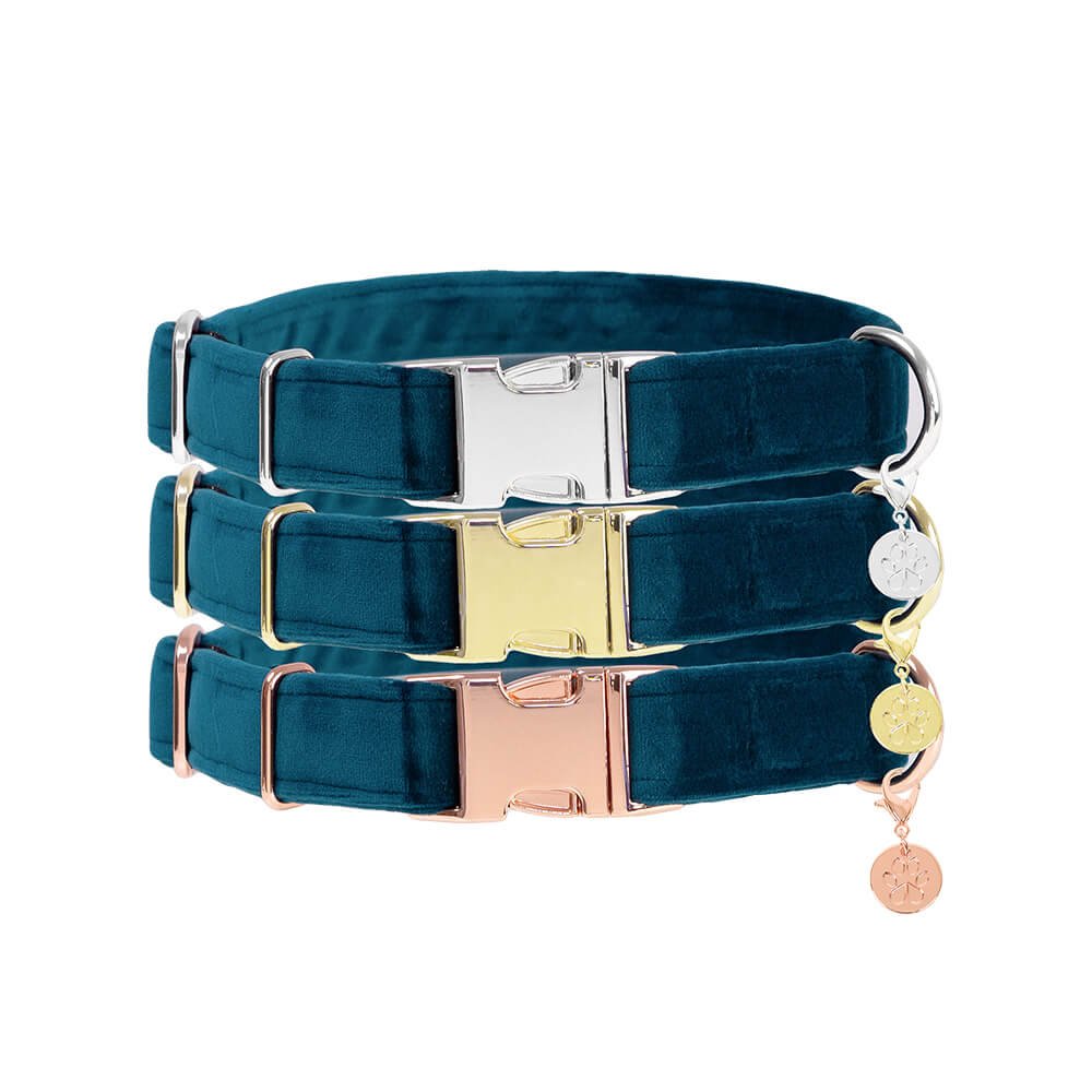 Hundehalsband Velvet Smaragd