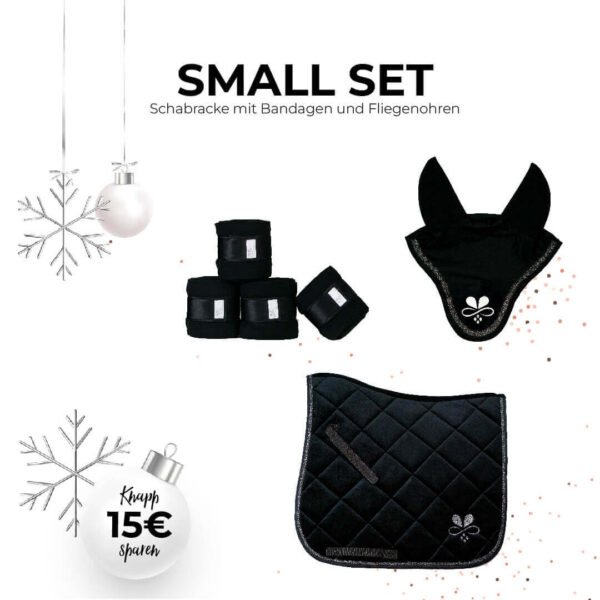 Small Set Glitzer Schwarz