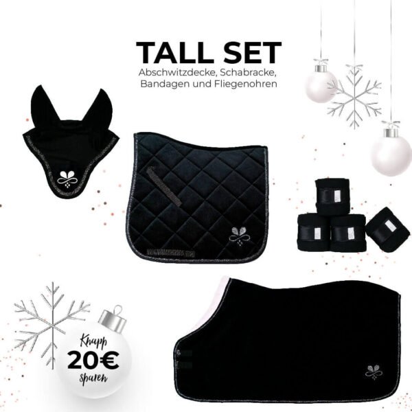 Tall Set Glitzer Schwarz