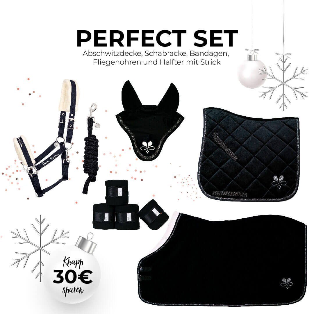 Perfect Set Glitzer Schwarz