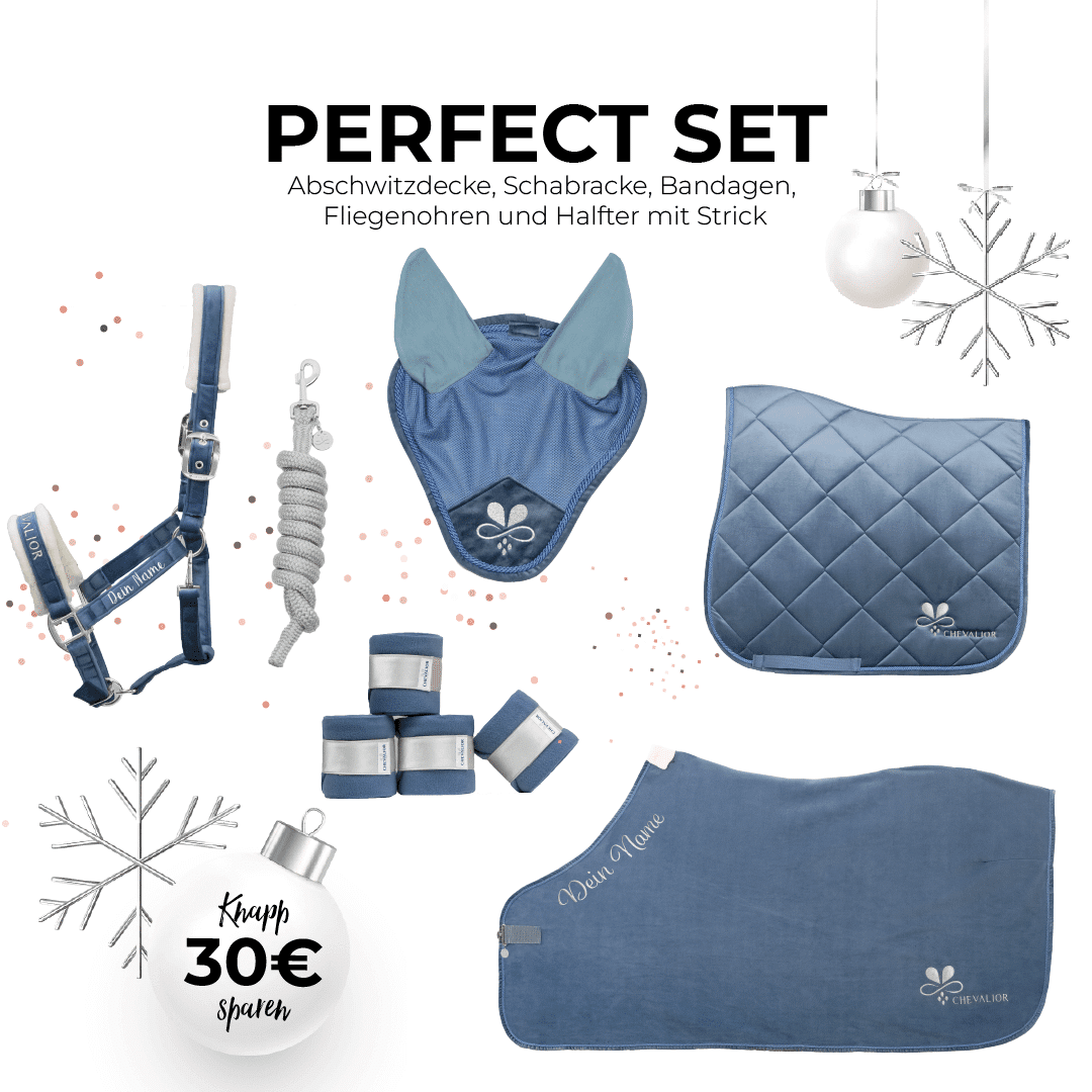 Perfect Set Velvet Jeansblau