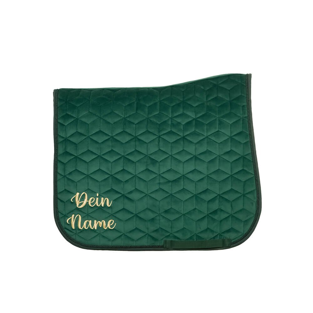 Schabracke Velvet Tannengrün Gold – Bild 5