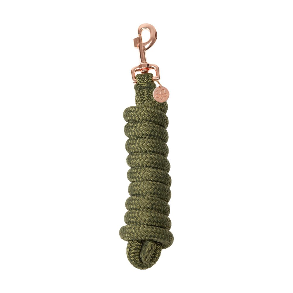 Führstrick Khaki mit Silber oder Rosegold
