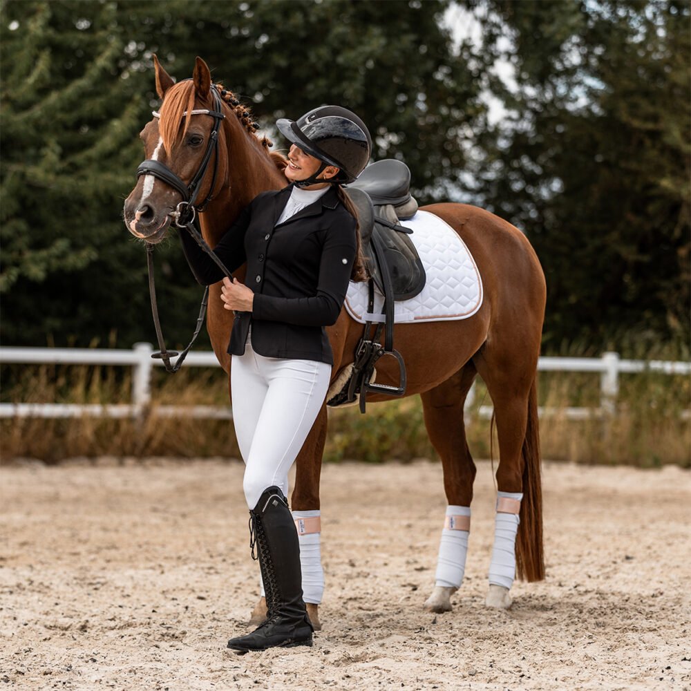 Turnierschabracke mit Glitzerkordel in Rosegold – Bild 5