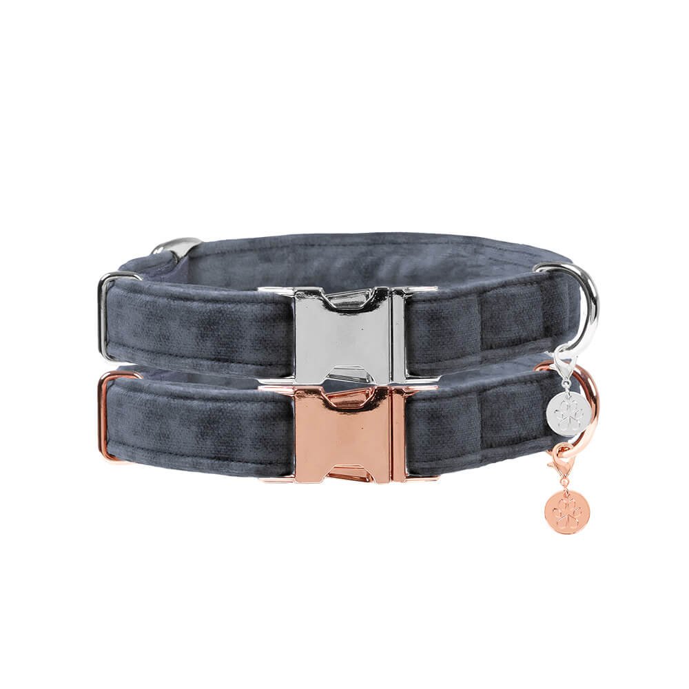 Hundehalsband Velvet Anthrazit