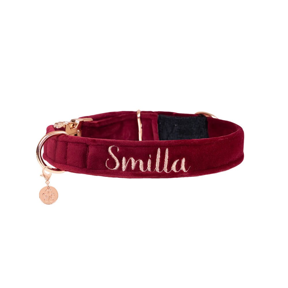 Alternative view of Hundehalsband Velvet Bordeaux