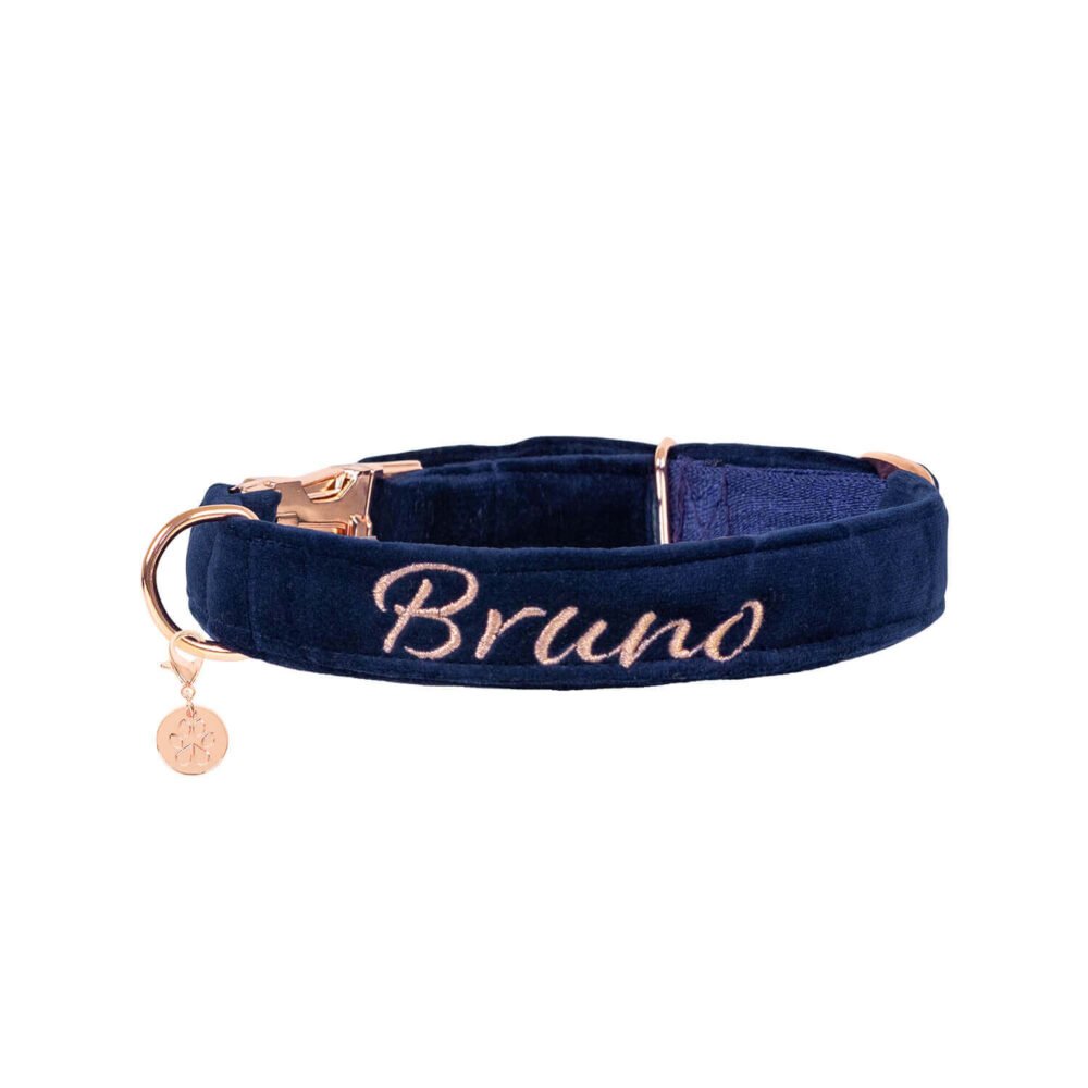 Alternative view of Hundehalsband Velvet Dunkelblau