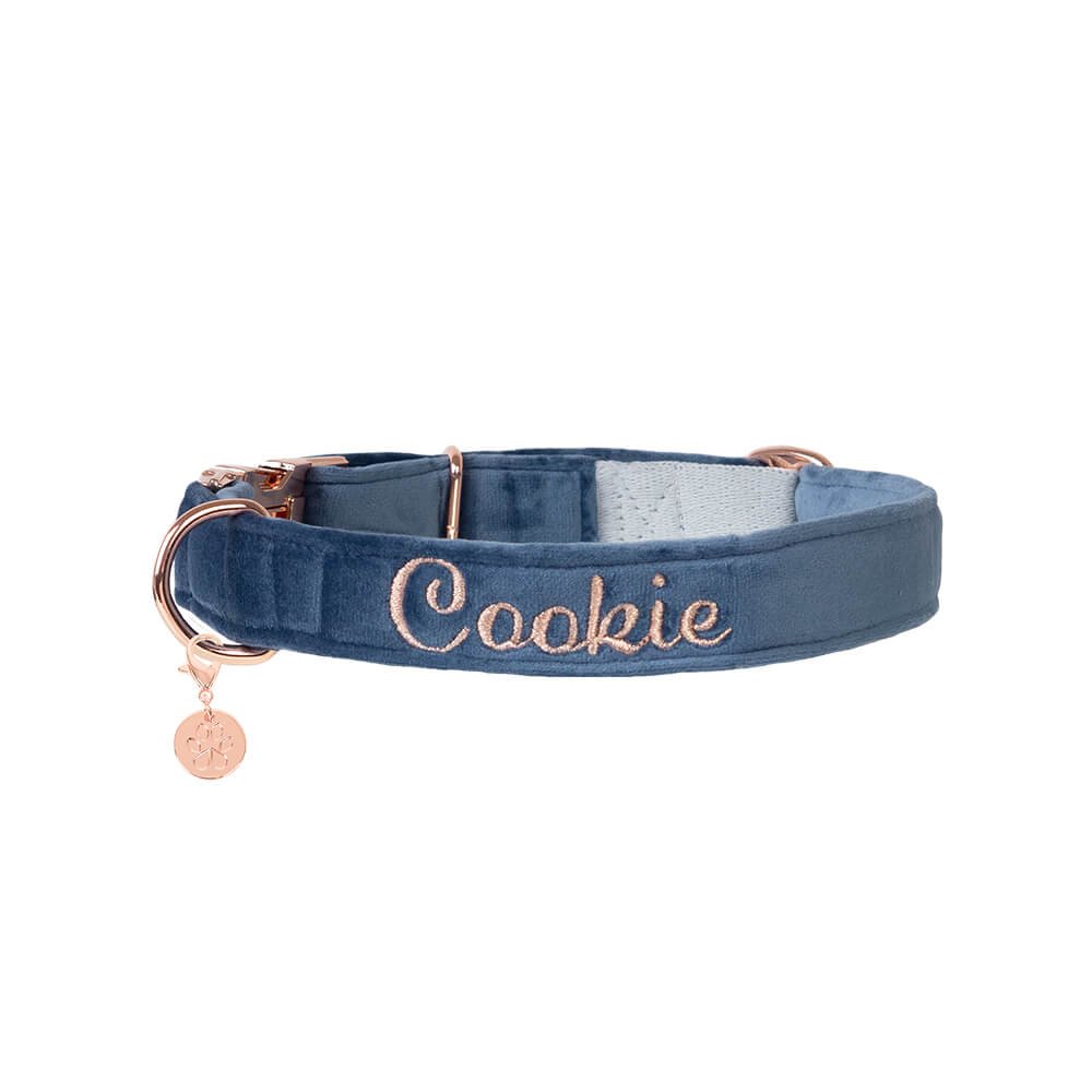 Alternative view of Hundehalsband Velvet Jeansblau
