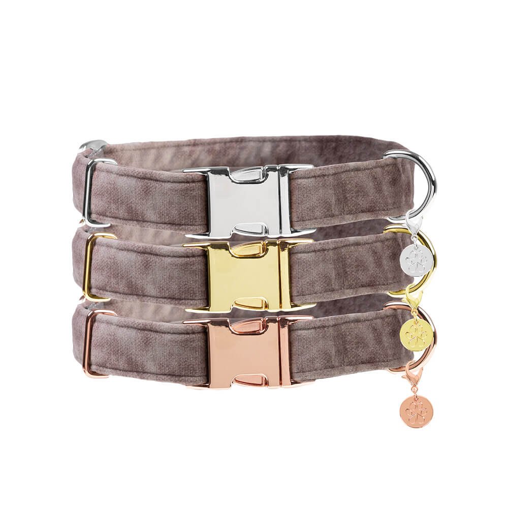 Hundehalsband Velvet Mocca