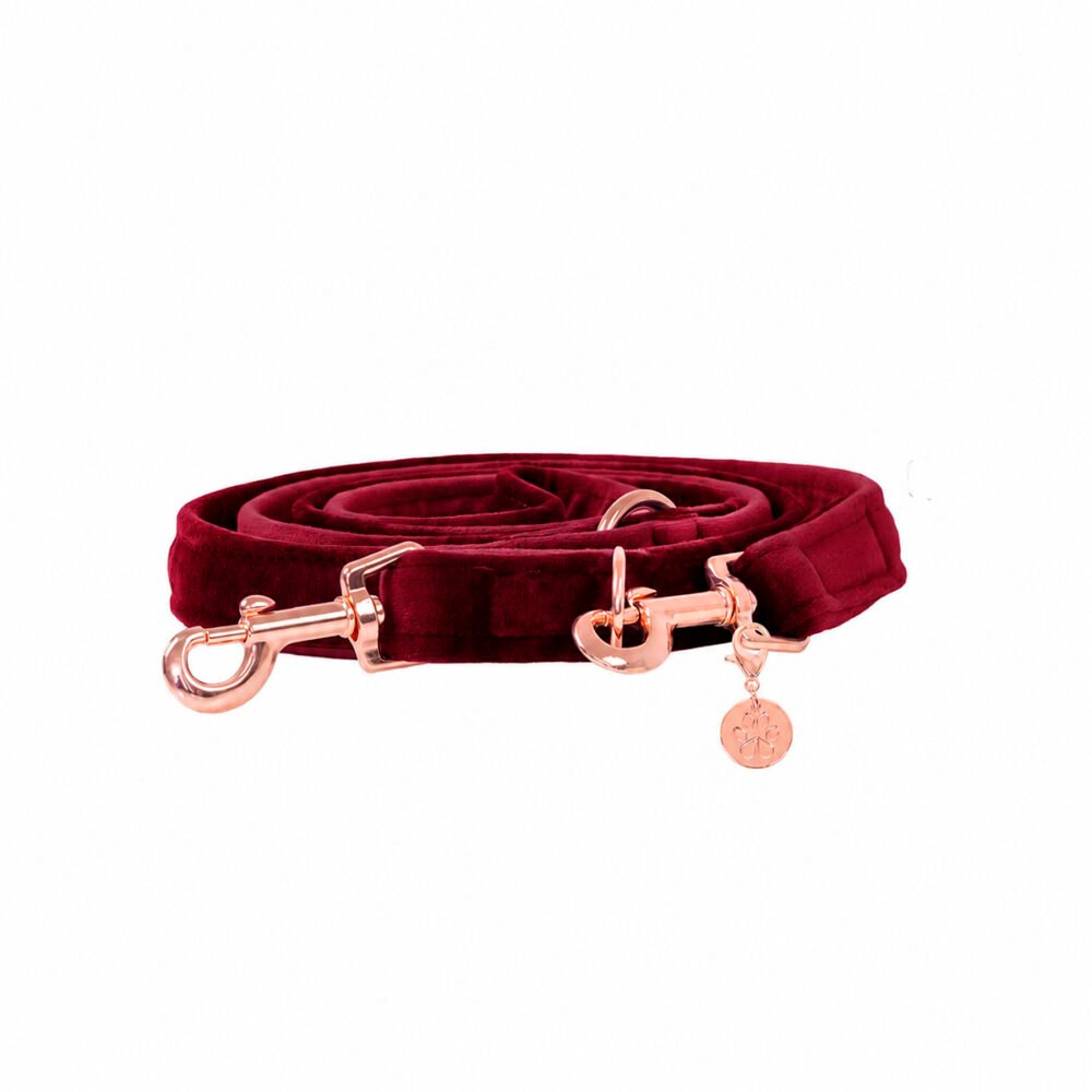 Hundeleine Velvet Bordeaux
