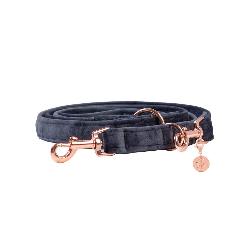 Hundeleine Velvet Anthrazit