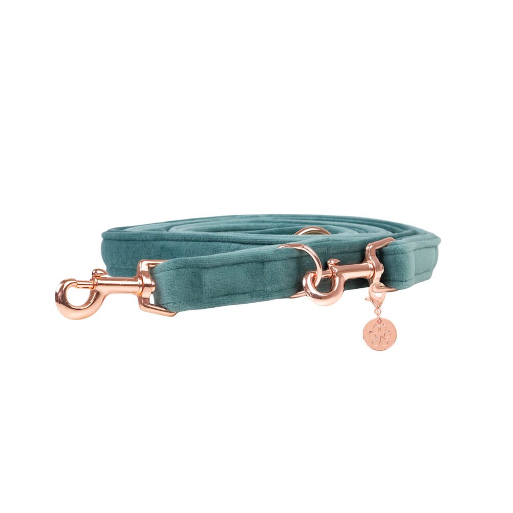 Hundeleine Velvet Jadegrün