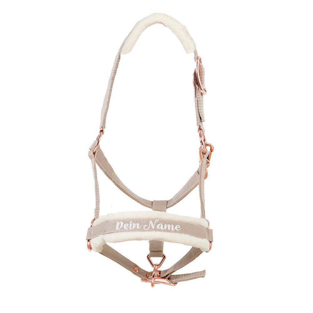 Shettyhalfter Beige mit Rosegold oder Silber