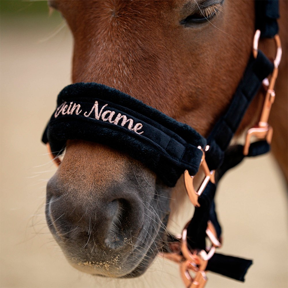 Alternative view of Shettyhalfter Velvet Schwarz mit Rosegold oder Silber